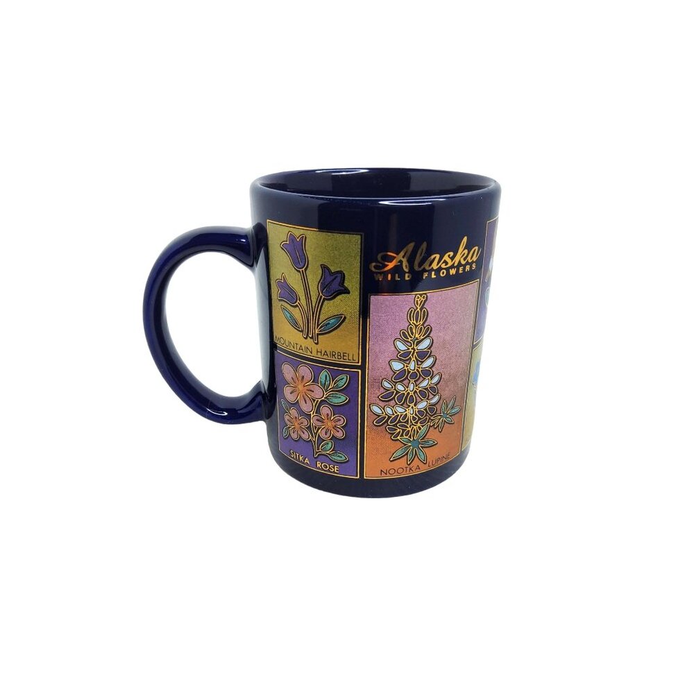 vintage stoneware alaska wildflowers coffee cup
